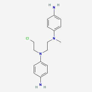 molecular formula C17H23ClN4 B12791765 N-(2-Chloroethyl)-N'-methyl-N,N'-bis(4-aminophenyl)ethylenediamine CAS No. 29549-91-5