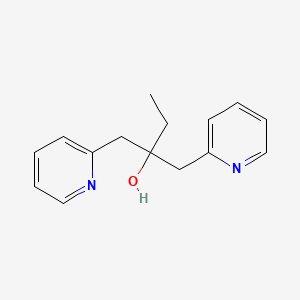 molecular formula C15H18N2O B12791817 1-(Pyridin-2-yl)-2-((pyridin-2-yl)methyl)butan-2-ol CAS No. 4664-17-9