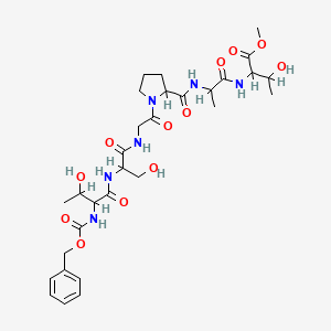 molecular formula C30H44N6O12 B12791823 Methyl N-((benzyloxy)carbonyl)threonylserylglycylprolylalanylthreoninate CAS No. 41863-57-4