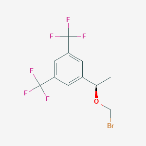 molecular formula C11H9BrF6O B1279192 Benzene, 1-[(1R)-1-(bromomethoxy)ethyl]-3,5-bis(trifluoromethyl)- CAS No. 530441-95-3