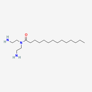 molecular formula C18H39N3O B12791990 Tetradecanamide, N-(2-aminoethyl)-, N-(2-aminoethyl) deriv. CAS No. 73791-58-9