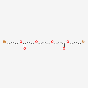 molecular formula C15H26Br2O6 B12791992 3-Bromopropyl 3-[3-[3-(3-bromopropoxy)-3-oxopropoxy]propoxy]propanoate CAS No. 73430-32-7
