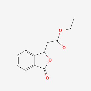 molecular formula C12H12O4 B12792029 Ethyl (3-oxo-1,3-dihydro-2-benzofuran-1-yl)acetate CAS No. 83465-27-4