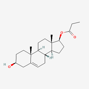 molecular formula C22H34O3 B12792070 5-Androstene-3,17-diol-17-propionate CAS No. 38859-47-1