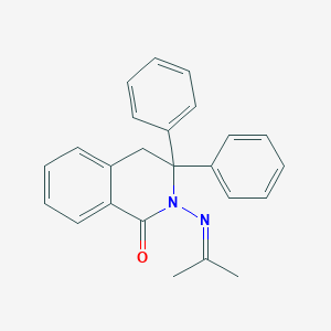 molecular formula C24H22N2O B12792108 3,3-diphenyl-2-(propan-2-ylideneamino)-4H-isoquinolin-1-one CAS No. 23966-63-4