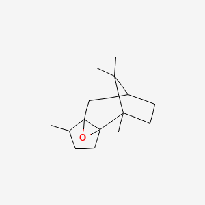 molecular formula C15H24O B12792137 1H,4H-3a,8a-Epoxy-4,7-methanoazulene, hexahydro-1,4,10,10-tetramethyl- CAS No. 67710-71-8