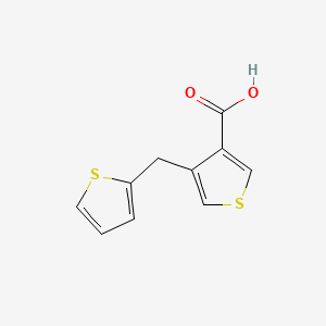 molecular formula C10H8O2S2 B12792141 4-(2-Thienylmethyl)-3-thiophenecarboxylic acid CAS No. 31936-88-6