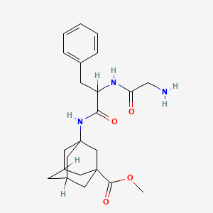 molecular formula C23H31N3O4 B12792144 Methyl 3-((2-((aminoacetyl)amino)-3-phenylpropanoyl)amino)-1-adamantanecarboxylate CAS No. 80110-39-0