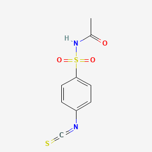 molecular formula C9H8N2O3S2 B12792147 N-(4-isothiocyanatophenyl)sulfonylacetamide CAS No. 7464-19-9