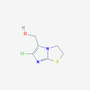 molecular formula C6H7ClN2OS B12792173 (6-Chloro-2,3-dihydroimidazo[2,1-b][1,3]thiazol-5-yl)methanol CAS No. 76919-42-1