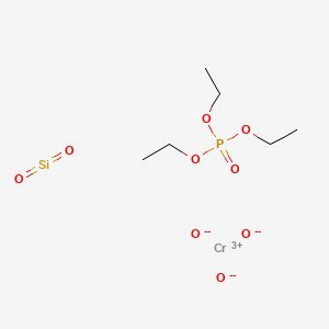 molecular formula C6H15CrO9PSi-3 B12792239 Chromium(3+);dioxosilane;oxygen(2-);triethyl phosphate 