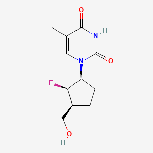 molecular formula C11H15FN2O3 B12792344 6'-F-CarbocyclicdT CAS No. 129829-85-2