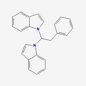 molecular formula C24H20N2 B12792364 1H-Indole, 1,1'-(2-phenylethylidene)bis- CAS No. 67801-37-0