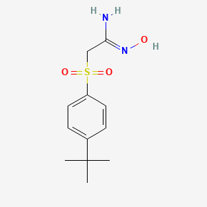 molecular formula C12H18N2O3S B1279237 1-((4-(tert-Butyl)phenyl)sulfonyl)-2-(hydroxyimino)eth-2-ylamine CAS No. 884504-70-5