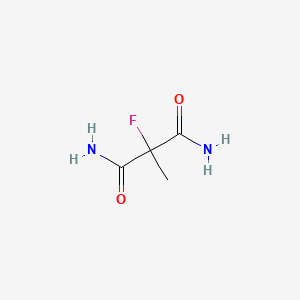 molecular formula C4H7FN2O2 B12792504 2-Fluoro-2-methylmalonamide CAS No. 18283-30-2