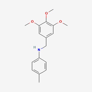 molecular formula C17H21NO3 B12792532 4-Methyl-N-(3,4,5-trimethoxybenzyl)aniline CAS No. 151221-96-4