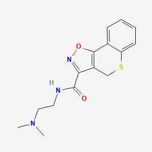molecular formula C15H17N3O2S B12792687 N-(2-(Dimethylamino)ethyl)-4H-thiochromeno(3,4-d)isoxazole-3-carboxamide CAS No. 69099-64-5