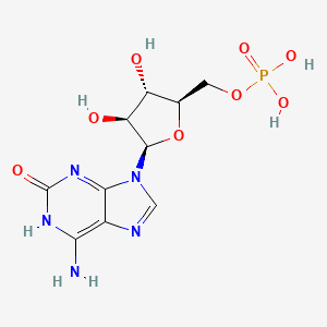 6-Amino-9-(5-o-phosphono-beta-d-arabinofuranosyl)-9h-purin-2-ol