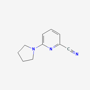 molecular formula C10H11N3 B1279307 6-Pyrrolidin-1-ylpyridine-2-carbonitrile CAS No. 160017-13-0