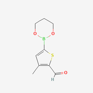 molecular formula C9H11BO3S B1279312 5-(1,3,2-Dioxaborinan-2-yl)-3-methylthiophene-2-carbaldehyde CAS No. 374537-98-1