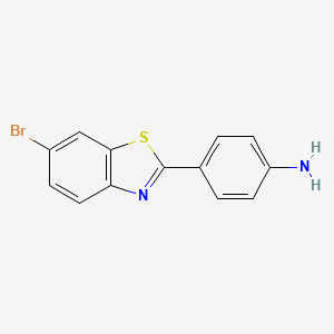 molecular formula C13H9BrN2S B1279321 4-(6-Bromo-2-benzothiazolyl)benzenamine CAS No. 566169-97-9