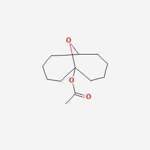molecular formula C12H20O3 B12793375 11-Oxabicyclo(4.4.1)undec-1-yl acetate CAS No. 26749-88-2
