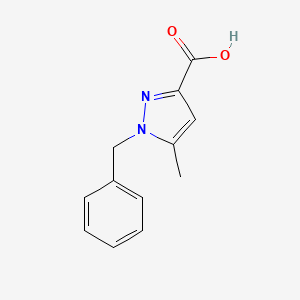 molecular formula C12H12N2O2 B1279350 1-Benzyl-5-methyl-1H-pyrazole-3-carboxylic acid CAS No. 17607-80-6