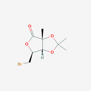 molecular formula C9H13BrO4 B127936 5-Bromo-5-deoxy-2-C-methyl-2,3-o-(1-methylethylidene)-D-ribonic-gamma-lactone CAS No. 157666-07-4