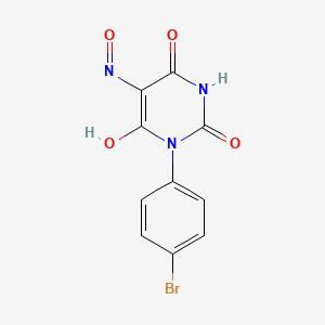 molecular formula C10H6BrN3O4 B12793731 1-(4-Bromophenyl)violuric acid [WHO-DD] CAS No. 251468-56-1