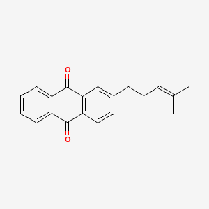 molecular formula C20H18O2 B12793763 2-(4-Methyl-3-pentenyl)anthraquinone CAS No. 71308-16-2
