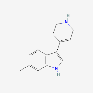 molecular formula C14H16N2 B1279384 6-methyl-3-(1,2,3,6-tetrahydropyridin-4-yl)-1H-indole CAS No. 139774-14-4