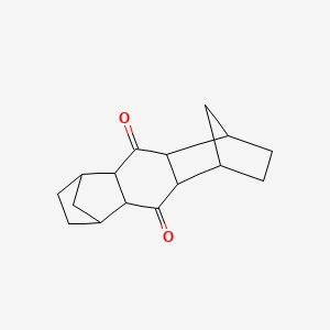 molecular formula C16H20O2 B12793860 pentacyclo[10.2.1.15,8.02,11.04,9]hexadecane-3,10-dione CAS No. 66513-31-3