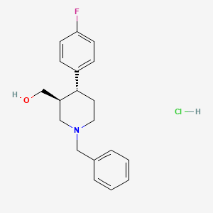 molecular formula C19H23ClFNO B12793958 [(3S,4R)-1-benzyl-4-(4-fluorophenyl)piperidin-3-yl]methanol;hydrochloride CAS No. 503834-41-1