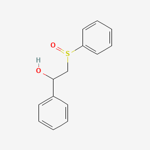 molecular formula C14H14O2S B12793980 1-Phenyl-2-(phenylsulfinyl)ethanol CAS No. 49639-26-1