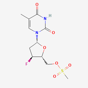 molecular formula C11H15FN2O6S B12794002 Thymidine, 3'-deoxy-3'-fluoro-, 5'-methanesulfonate CAS No. 51247-06-4