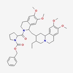 molecular formula C42H53N3O7 B12794006 Emetine, N-(1-carboxyprolyl)-, benzyl ester CAS No. 15401-05-5