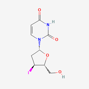 molecular formula C9H11IN2O4 B12794017 Uridine, 2',3'-dideoxy-3'-iodo- CAS No. 13040-01-2