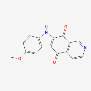 molecular formula C16H10N2O3 B12794041 7-Methoxy-5H-pyrido(3,4-b)carbazole-5,11(10H)-dione CAS No. 86335-45-7