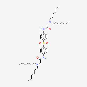 molecular formula C40H66N4O4S B12794045 2-(Dihexylamino)-N-(4-((4-(((dihexylamino)acetyl)amino)phenyl)sulfonyl)phenyl)acetamide CAS No. 32794-43-7