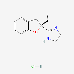 molecular formula C13H17ClN2O B12794202 Efaroxan hydrochloride, (R)- CAS No. 184868-75-5