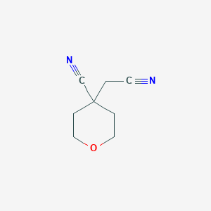 molecular formula C8H10N2O B1279421 4-(氰基甲基)氧杂环-4-腈 CAS No. 194862-82-3