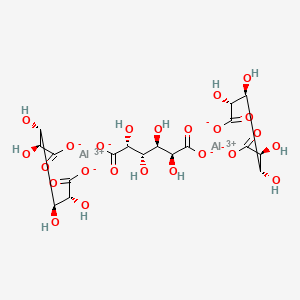 molecular formula C18H24Al2O24 B12794292 Galactaric acid, aluminium salt CAS No. 84878-09-1