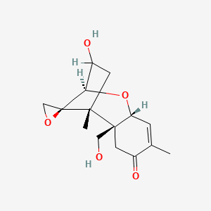 molecular formula C15H20O5 B12794369 Trichothec-9-en-8-one, 12,13-epoxy-3,15-dihydroxy- CAS No. 81452-35-9