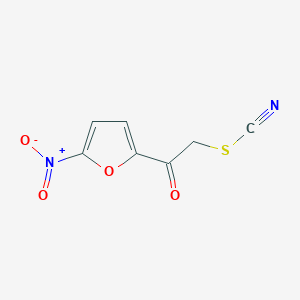 molecular formula C7H4N2O4S B12794377 [2-(5-Nitrofuran-2-yl)-2-oxoethyl] thiocyanate CAS No. 89642-00-2