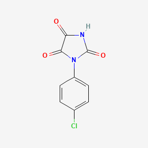molecular formula C9H5ClN2O3 B12794411 1-(4-Chlorophenyl)imidazolidine-2,4,5-trione CAS No. 40408-56-8