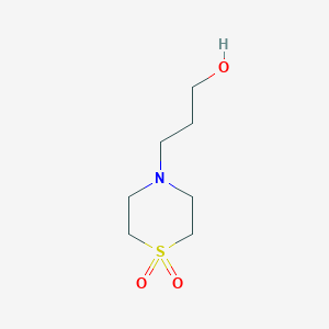 molecular formula C7H15NO3S B1279444 4-(3-羟基丙基)硫代吗啉-1,1-二氧化物 CAS No. 205194-33-8