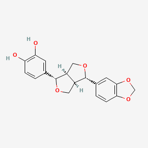 molecular formula C19H18O6 B12794447 (+)-Sesamin monocatechol CAS No. 170713-44-7