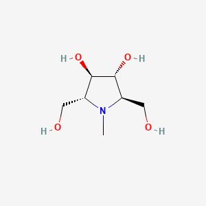 molecular formula C7H15NO4 B12794457 N-Methyl-2,5-dideoxy-2,5-imino-D-mannitol CAS No. 117821-05-3