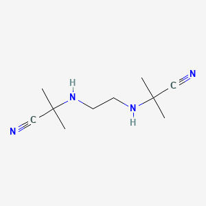 molecular formula C10H18N4 B12794459 2,2'-(Ethane-1,2-diyldiimino)bis(2-methylpropanenitrile) CAS No. 27676-74-0