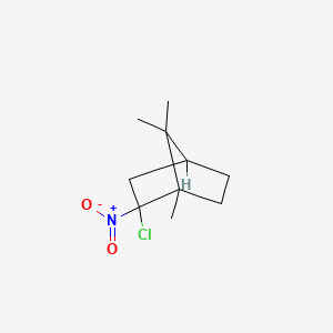 molecular formula C10H16ClNO2 B12794483 2-Chloro-1,7,7-trimethyl-2-nitrobicyclo[2.2.1]heptane CAS No. 75107-65-2